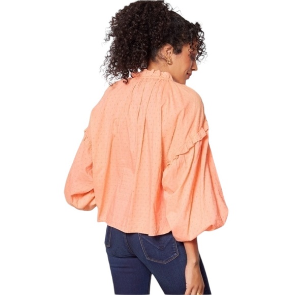 Cleobella Phoenix Ruffle Collar Swiss
Dot Long Sleeve Blouse Size Small - Picture 7 of 13